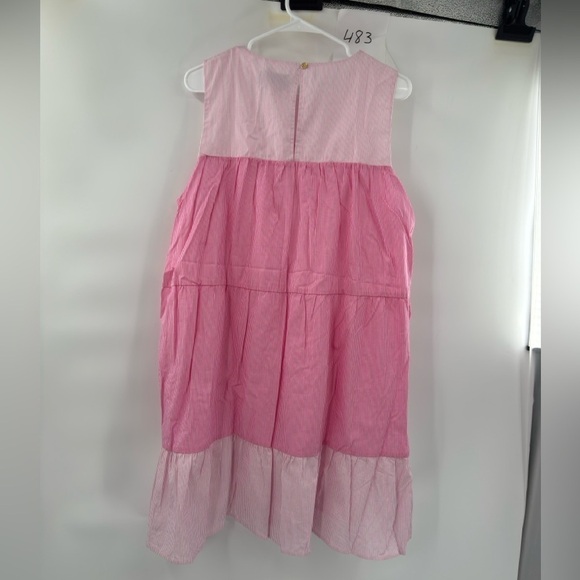 Duffield Lane Adele pink striped cotton dress sleeveless size XL - Picture 5 of 13